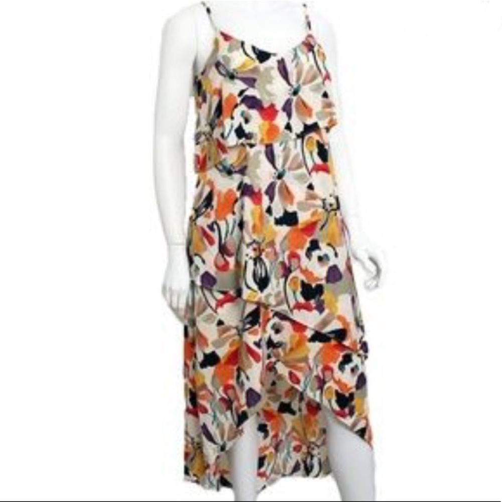 BCBG Paris Colorful Floral Print Dress